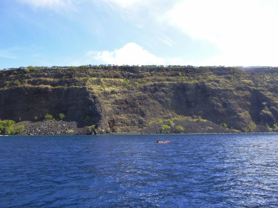 Cliffs at Captain Cook - our first snorkel stop