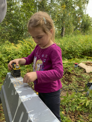 She's a little helper!