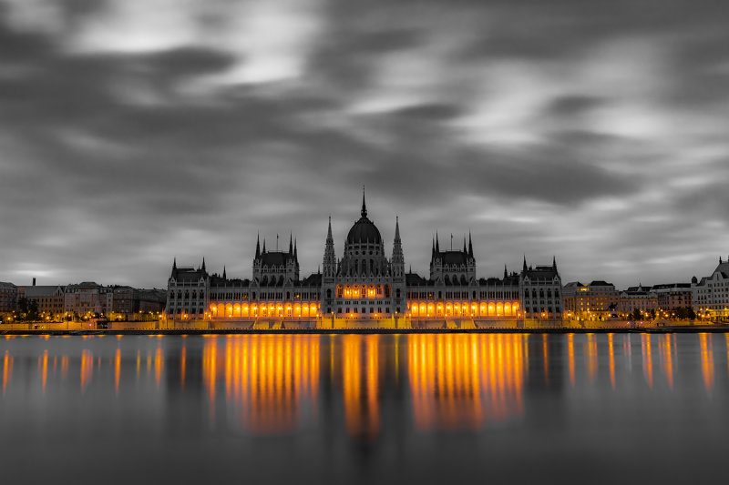clouds above Parliament, Budapest