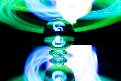 Painting Crystal Ball with light