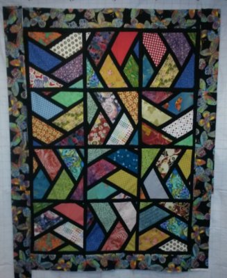 Jessica's stained glass quilt