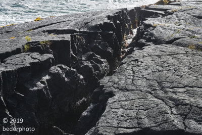 fissure in old lava flow