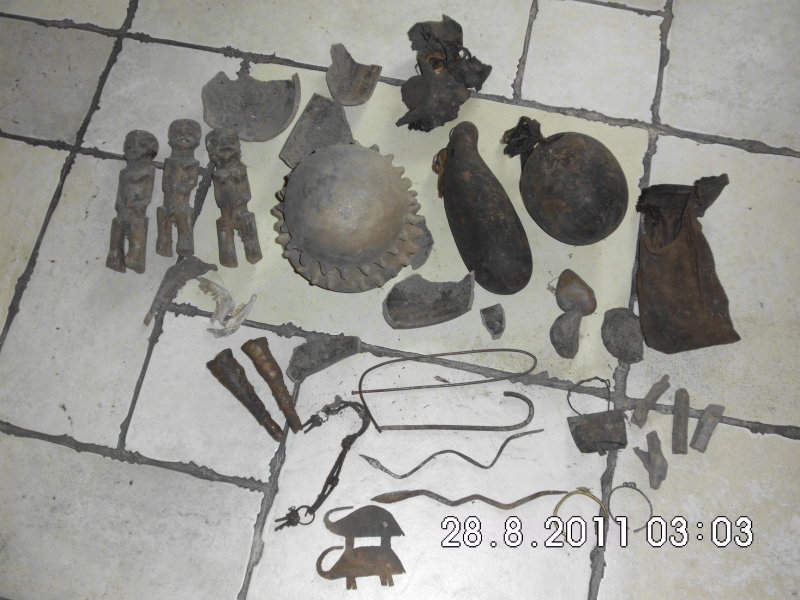 Ancestral Shrine Object: Composition of the Ancestral Shrine: Dagara/Lobi Family cultic items