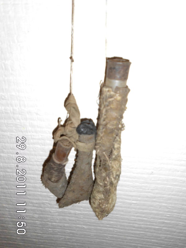 Ancestral Shrine Object: One Cloth bag with three sealed animal skin bags containing a number of cowries each
