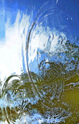I took this shot a few years ago in
The Sydney Botanic Gardens.
The original image os of the eels swimming just below the water in the pond.
I manipulated the image and rotated it for interest and impact.