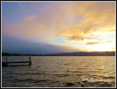 Sunset at lake Illawara