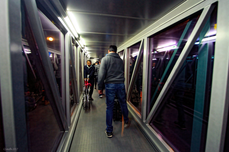 COMING DOWN THE RAMP