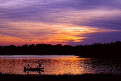 SUNSET ON THE LAKE