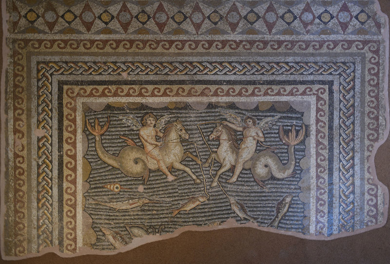 Adana Archaeological Museum Erotes Mosaic mid 2nd AD 0347b.jpg