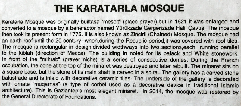 Gaziantep Karatarla Camii sept 2019 4664.jpg