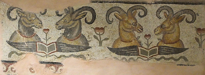 Antakya Archaeology Museum Ram heads mosaic sept 2019 5955.jpg