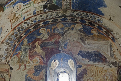 Ani Tigran Honents church 21 Interior Above Entrance in Jerusalem fresco 5594