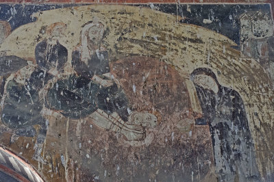 Ani Tigran Honents church 01j Interior martyrdom of Saint Gregory the illuminator fresco 5621
