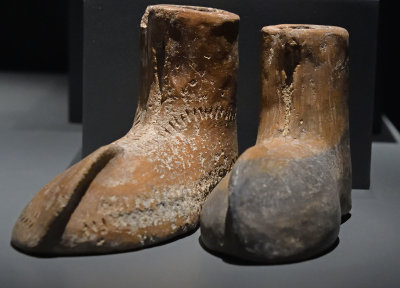 Adana Archaeological Museum Foot shaped rhytons Terra cotta Hittite empire 0251.jpg