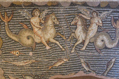 Adana Archaeological Museum Erotes Mosaic mid 2nd AD 0349.jpg