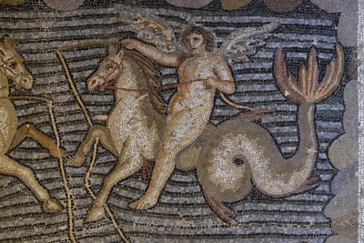 Adana Archaeological Museum Erotes Mosaic mid 2nd AD 0350.jpg