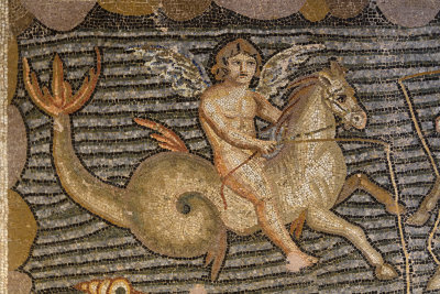 Adana Archaeological Museum Erotes Mosaic mid 2nd AD 0351.jpg