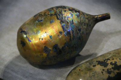 Istanbul Archaeological Museum Glass perfume bottle Roman era june 2019 2164.jpg