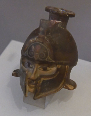 Istanbul Archaeological Museum Perfume flask with helmeted head june 2019 2172.jpg