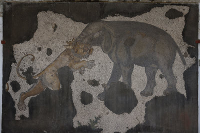 Istanbul Mosaic museum Elephant and lion june 2019 2488.jpg