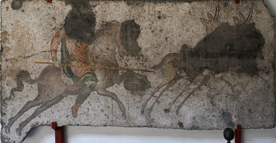 Istanbul Mosaic museum Hunting gazelles on horseback june 2019 2480.jpg