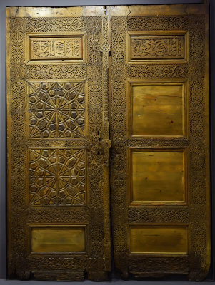 Istanbul Turkish and Islamic arts museum Wooden doors Karamanoglu period Karaman early 15th C june 2019 2283.jpg