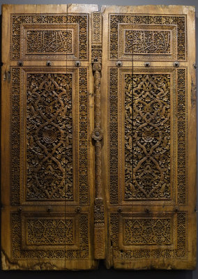 Istanbul Turkish and Islamic arts museum Wooden window shutters Konya early 14th C june 2019 2280.jpg