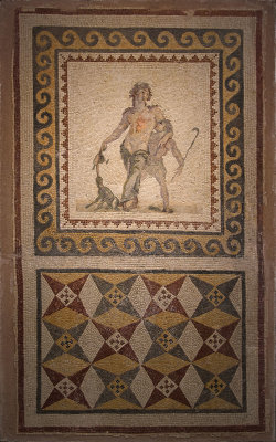 Antakya Archaeological Museum Drunken Dionysus mosaic sept 2019 5903.jpg