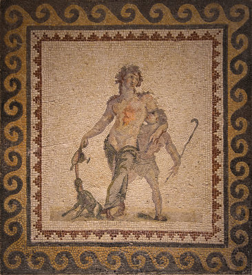 Antakya Archaeological Museum Drunken Dionysus mosaic sept 2019 5904.jpg