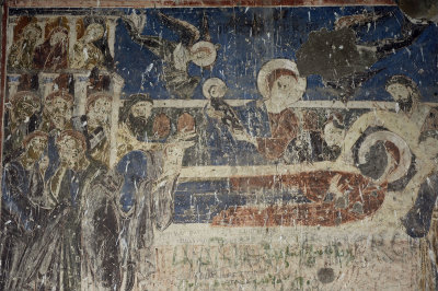 Ani Tigran Honents church 19 Interior Dormition of the virgin fresco 3664