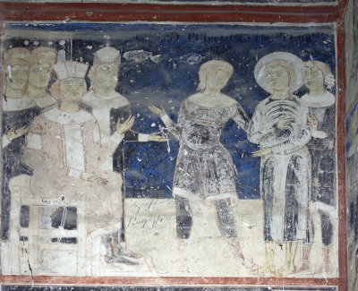 Ani Tigran Honents church king Trdadt meets Saint Gregory the Illuminator fresco 3671b