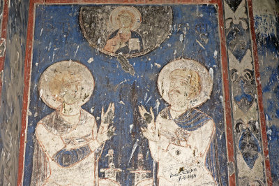 Ani Tigran Honents church 22 Interior Knights fresco 3681