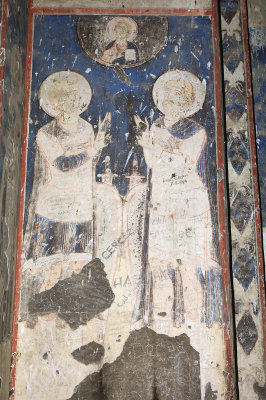 Ani Tigran Honents church 22 Interior Knights fresco 3682