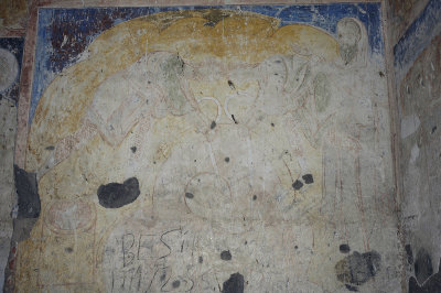 Ani Tigran Honents church 01g Interior martyrdom of Saint Gregory the illuminator fresco 3694