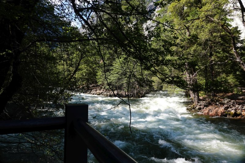The next several pictures were taken from the trail along the Merced River coming down from Vernal Falls