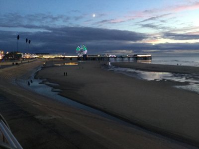 Low light Beach of Blackpool