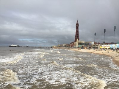 Rough seas Blackpool