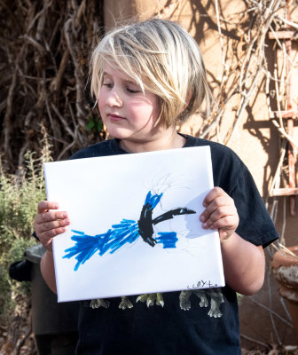 Clay With His Bluebird