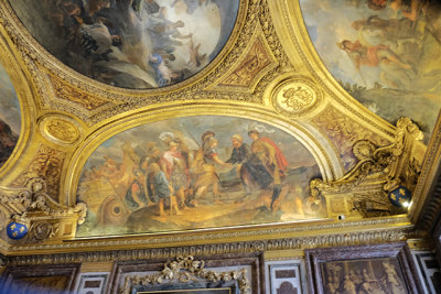 Ornate Ceiling at Chateau de Versailles