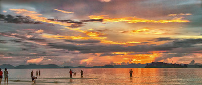 Playing in an Andaman Sea Sunset