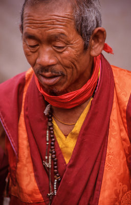 Monk Participating in Festivities