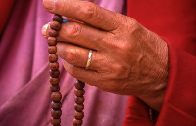 Buddhist Monk's Wooden Rosary