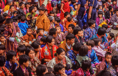 Colorful Crowd at Festival