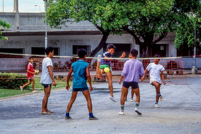 Playing Sepak Takraw