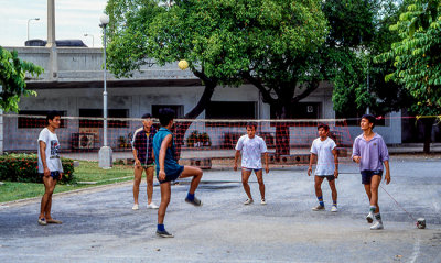 Playing Sepak Takraw