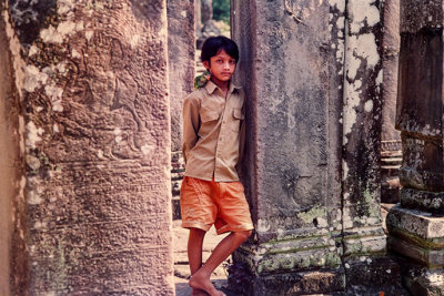 Cambodian Boy at Angkor Wat