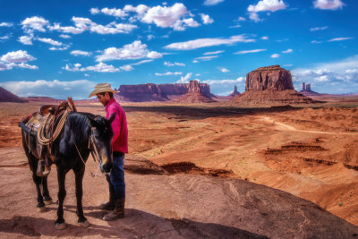 Navajo Horseman at John Ford Point