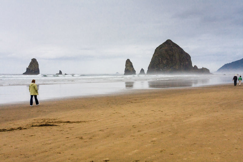 Mary and Haystack Rock