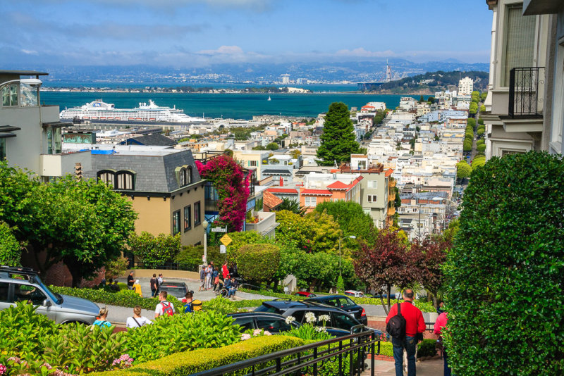 Lombard Street looking toward the Harbor