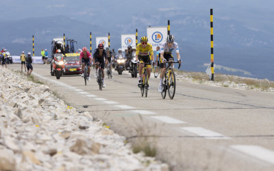 Jonas Vingegaard, Tadej Pocajar, Richard Carapaz and Rigoberto Uran